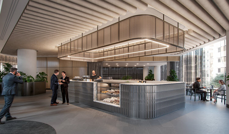 Artist's impression of the proposed new Exchange Tower lobby